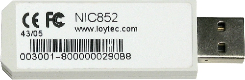 NIC852 Floating licence via USB hardlock key