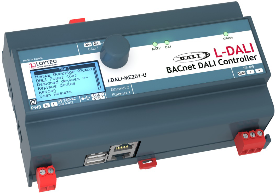 L-DALI: BACnet o Modbus para DALI - 2 canales DALI